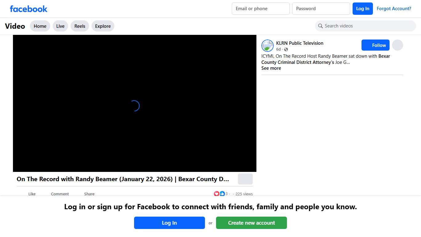ICYMI, On The Record Host Randy Beamer sat down with Bexar County Criminal District Attorney's Joe Gonzales to discuss his time in office and what's next after his announcement to not seek reelection. Catch this story and others today at 5:30PM and again, Sunday at 1PM on KLRN. On The Record airs 7 p.m. Thursdays. Watch on-air (channel 9.1) or online via the PBS app. Watch all past episodes by visiting https://video.klrn.org/show/klrn-on-the-record/ Generous support for On The Record on KLRN is 